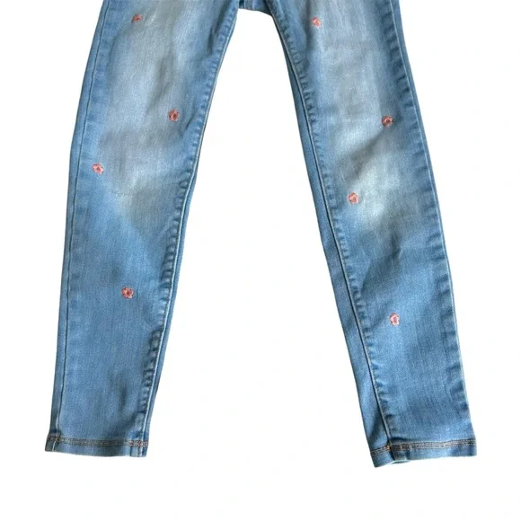 Cute Old Navy Girls Pink Flower Embroidered Ballerina Jeggings Jeans Size 10 - Picture 3 of 9